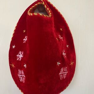 RED GOLD SNOWFLAKE BAB BUILD A BEAR WORKSHOP REINDEER DEER CAPE CLOTHES EUC
